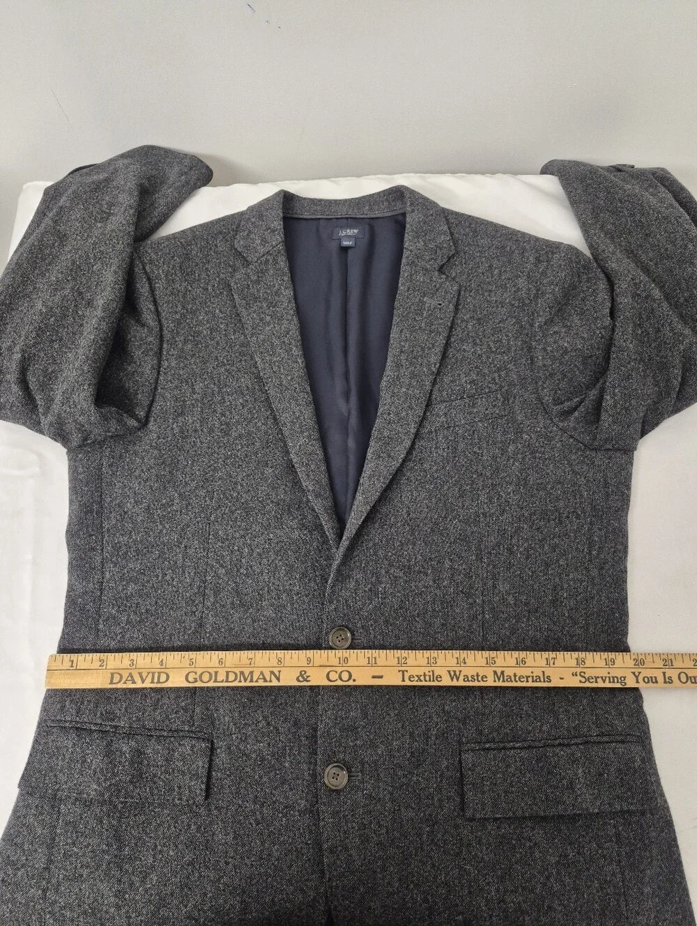 J. Crew Ludlow Jacket Dark Charcoal Black Wool sz 40R
